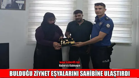 Muş Bulanık'ta Hastane Bahçesinde Bulunan Ziynet Eşyaları Sahibine Kavuştu