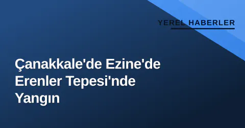 Çanakkale'de Ezine'de Erenler Tepesi'nde Yangın