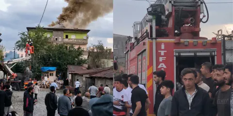 Yüksekova'da apartman deposunda çıkan yangın daireye sıçradı, maddi hasar