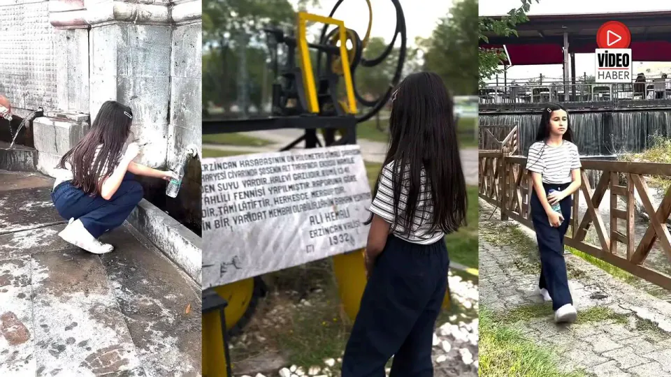 Erzincan Valiliği 'Babamla Bugün' videosunda: Miray anlattı, Ekşisu'nun karışmayan suları ve 209 kuş türü görseli