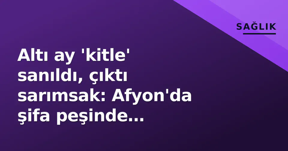 Altı ay 'kitle' sanıldı, çıktı sarımsak: Afyon'da şifa peşinde yutturulan sarımsak akciğerde bulundu görseli