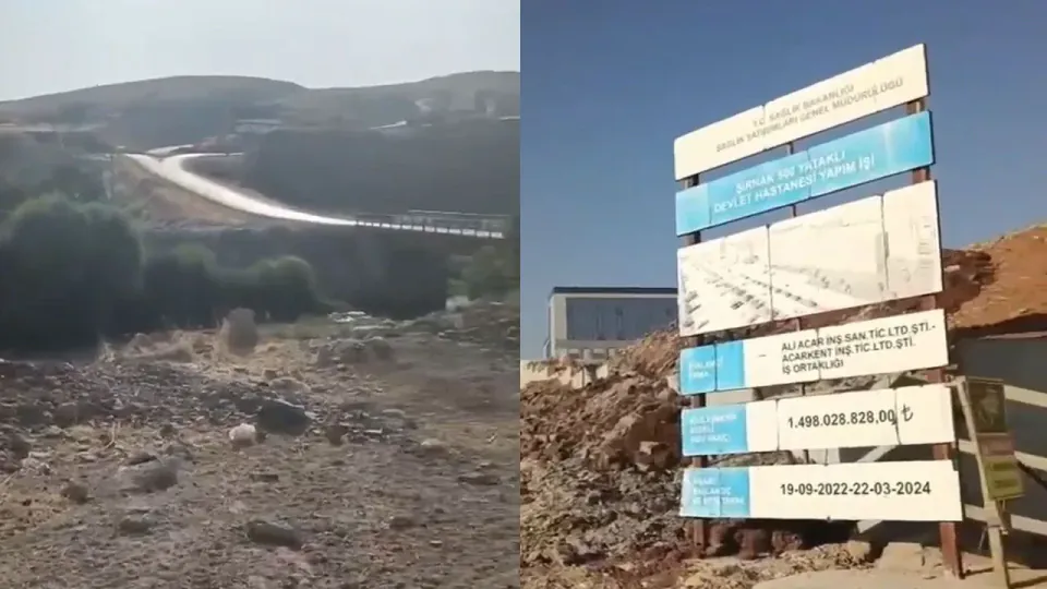 Şırnak Bölge Hastanesi inşaatında atık su iddiasına valilikten cevap: "Arıtma tesisi aktif" görseli