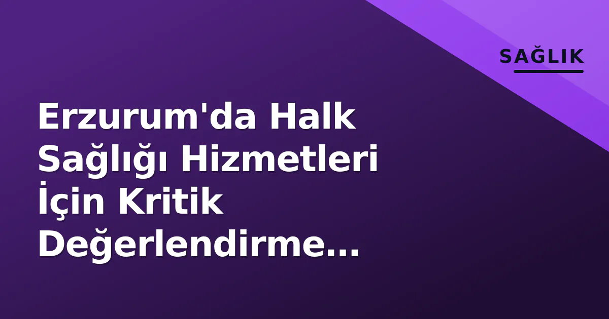 Erzurum'da Halk Sağlığı Hizmetleri İçin Kritik Değerlendirme Toplantısı Erzurum'da Halk Sağlığı Hizmetleri İçin Kritik Değerlendirme Toplantısı