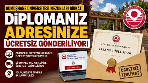 Gümüşhane Üniversitesi Diplomaları Ücretsiz Gönderiyor: Başvuru Ekranı Açıldı