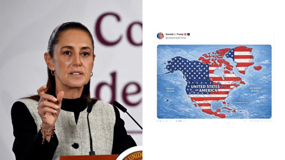 Sheinbaum, Trump'ın 'ABD Haritası'na Tarihi Harita ile Cevap Verdi: Egemenlik Müzakere Konusu Değil görseli