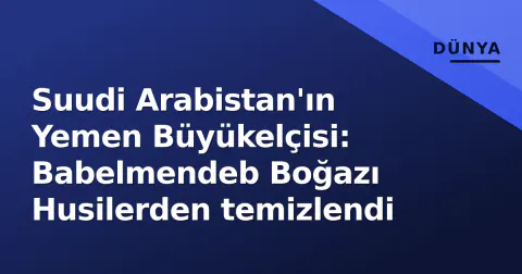 Suudi Arabistan'ın Yemen Büyükelçisi: Babelmendeb Boğazı Husilerden temizlendi