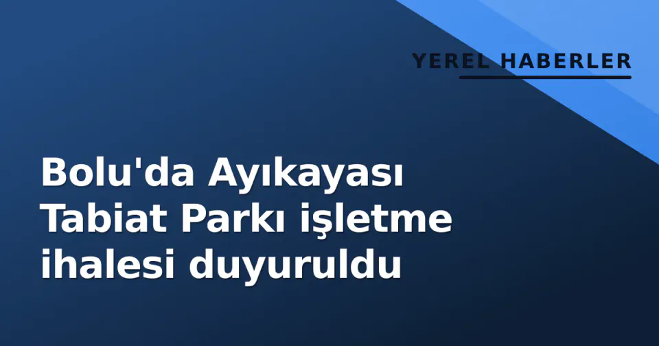 Bolu'da Ayıkayası Tabiat Parkı işletme ihalesi duyuruldu görseli
