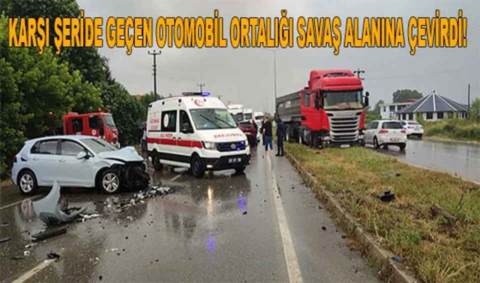 Samsun-Ordu Karayolunda Zincirleme Kaza: 4 Yaralı görseli