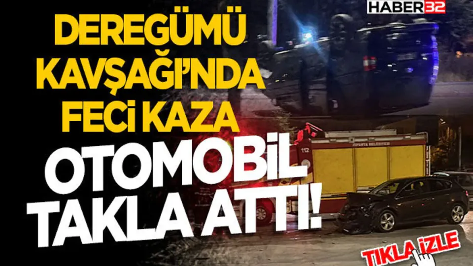 Isparta Deregümü Kavşağı'nda Otomobil Takla Attı: Yaralılar Var görseli