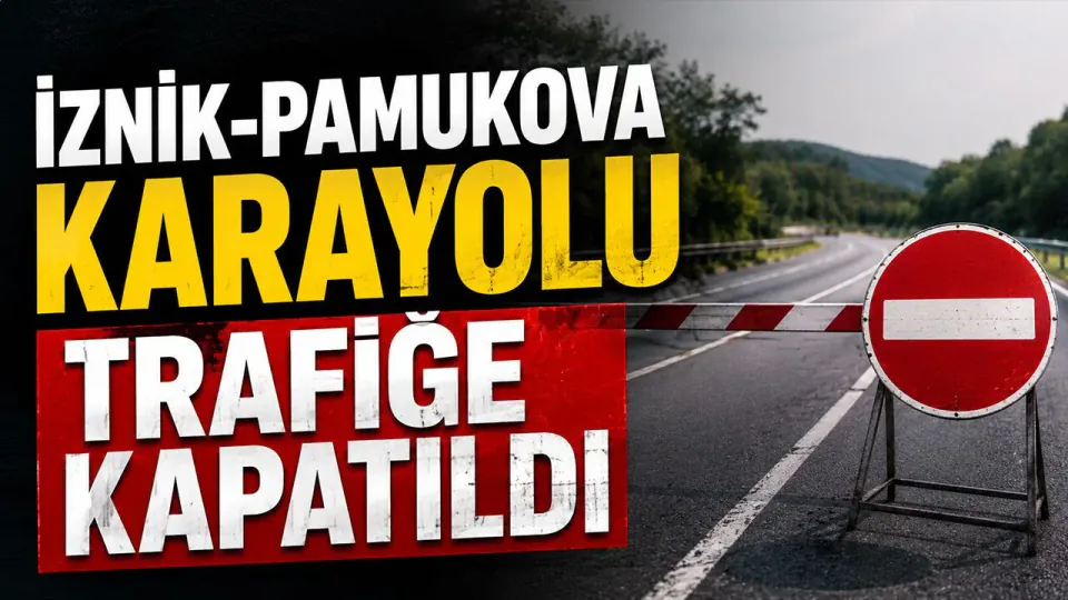 İznik-Pamukova Karayolu'nda Kaza: Yol Trafiğe Kapatıldı görseli