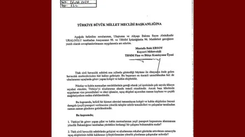Uçuş Ekiplerine Yeşil Pasaport Hamlesi: MHP'den TBMM'ye Önerge