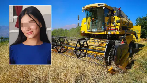 Almanya'da Korkunç Kaza: Eşine İçecek Götüren Kadın Biçerdöverin Altında Kaldı