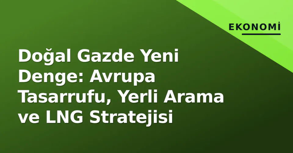 Doğal Gazde Yeni Denge: Avrupa Tasarrufu, Yerli Arama ve LNG Stratejisi görseli