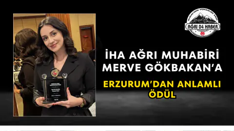 İHA Muhabiri Merve Gökbakan'a Erzurum'da Ekonomi Haberi Ödülü