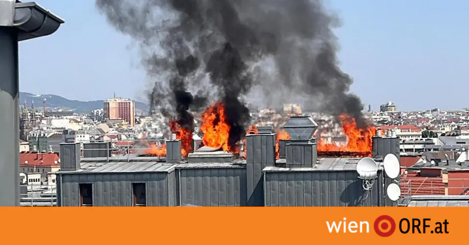 Viyana Meidling'de Korkutan Çatı Yangını: Alarm Seviyesi 3 İlan Edildi görseli