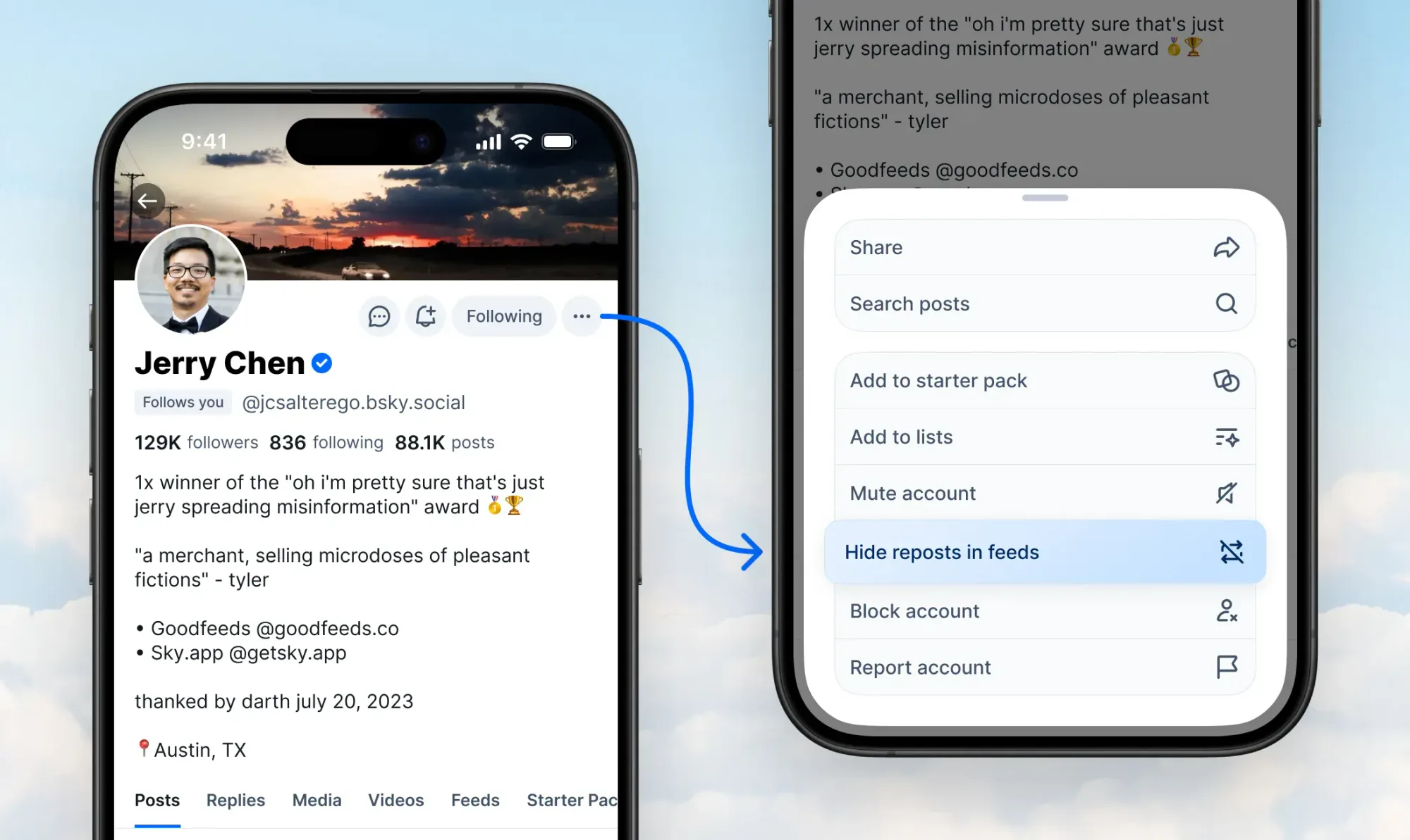 Bluesky Sosyal Medyada Yeni Özellik: Takip Edilen Kişilerin Repostları Gizlenebilecek Bluesky Sosyal Medyada Yeni Özellik: Takip Edilen Kişilerin Repostları Gizlenebilecek