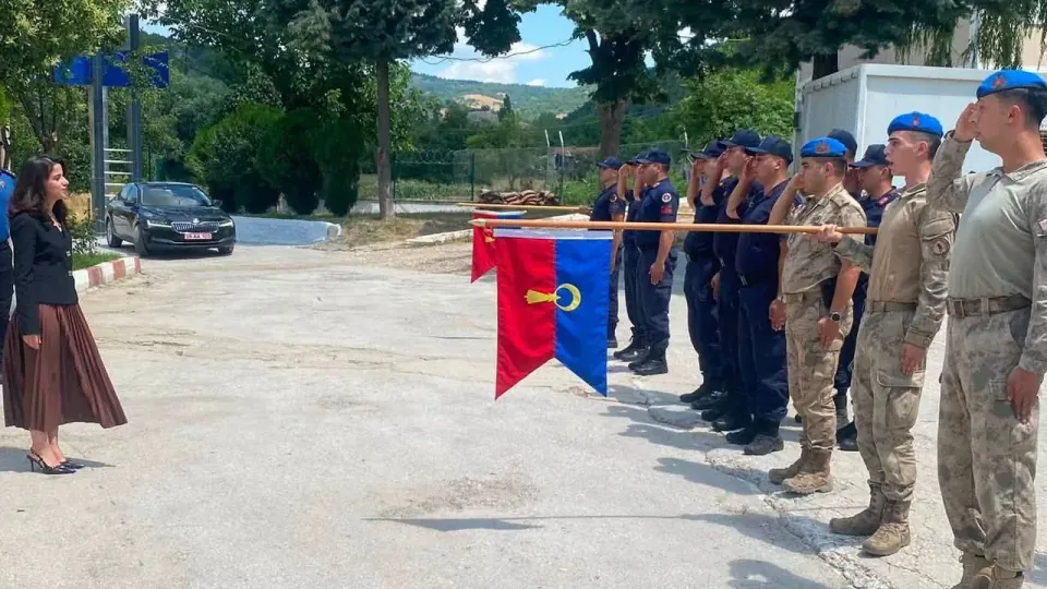 Kofçaz Kaymakamı Seda Ünlü'den Yeni Jandarma Komutanı Teğmen Sema Aygör'e Ziyaret görseli