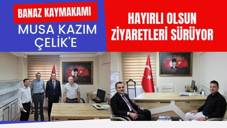 Banaz Kaymakamı Musa Kazım Çelik'e Ziyaretler Devam Ediyor görseli