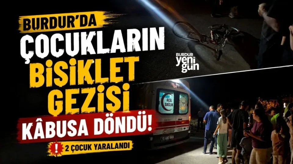 Burdur'da Bisikletle Gezen 2 Çocuk Otomobille Çarpıştı görseli