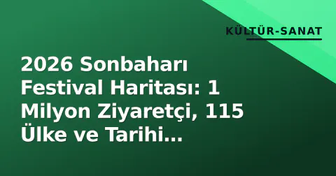 2026 Sonbaharı Festival Haritası: 1 Milyon Ziyaretçi, 115 Ülke ve Tarihi Mekânlarda Kültür Ekonomisi