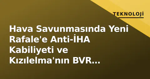 Hava Savunmasında Yeni Rafale'e Anti-İHA Kabiliyeti ve Kızılelma'nın BVR Başarısı