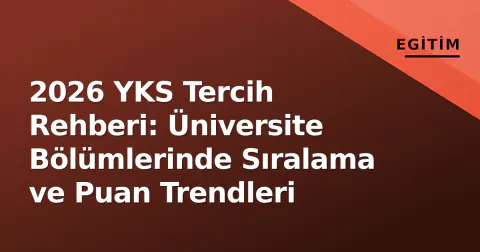 2026 YKS Tercih Rehberi: Üniversite Bölümlerinde Sıralama ve Puan Trendleri
