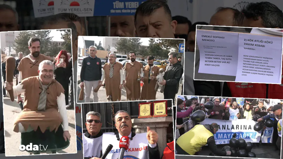 Devlet Memurları Konfederasyonu'ndan Ankara'da 'Sabır Taşı' Protestosu görseli