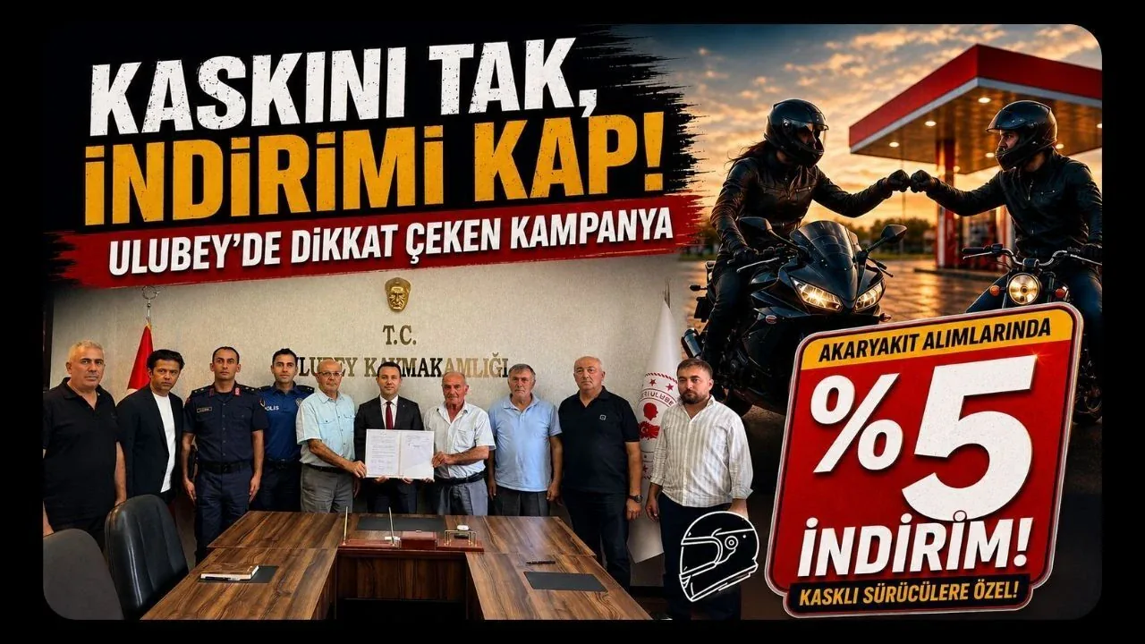 Ulubey'de Motosiklet Sürücülerine Kask İndirimi