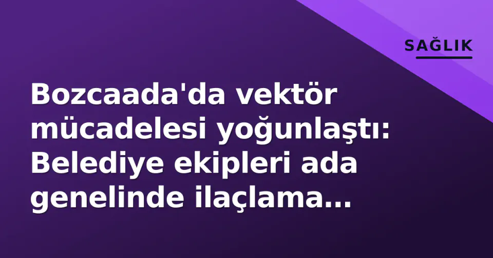 Bozcaada'da vektör mücadelesi yoğunlaştı: Belediye ekipleri ada genelinde ilaçlama yapıyor görseli