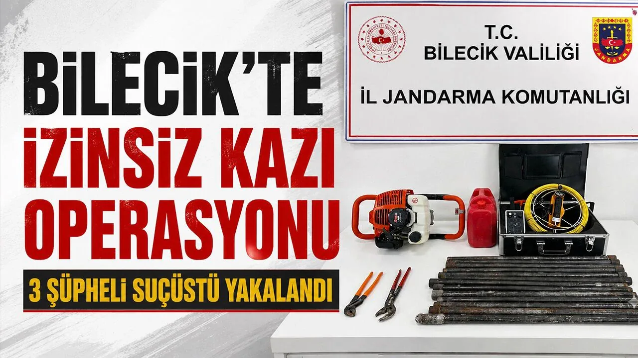 Bilecik'te İzinsiz Kazı Operasyonu: 3 Şüpheli Suçüstü Yakalandı Bilecik'te İzinsiz Kazı Operasyonu: 3 Şüpheli Suçüstü Yakalandı