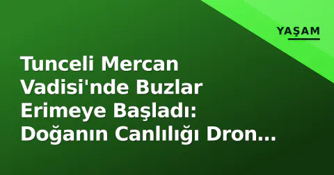 Tunceli Mercan Vadisi'nde Buzlar Erimeye Başladı: Doğanın Canlılığı Dron Görüntüleriyle Kayda Geçti