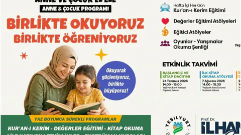 Yeşilyurt'ta Anne ve Çocuklar İçin Yaz Programı: Başvurular Başladı