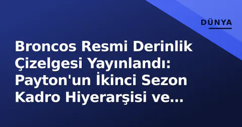 Broncos Resmi Derinlik Çizelgesi Yayınlandı: Payton'un İkinci Sezon Kadro Hiyerarşisi ve Hafta 1 Odak Noktaları