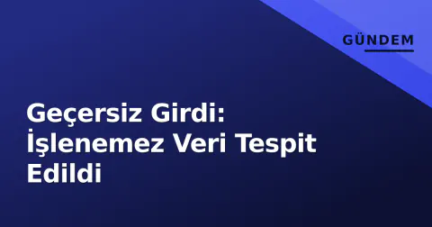 Geçersiz Girdi: İşlenemez Veri Tespit Edildi