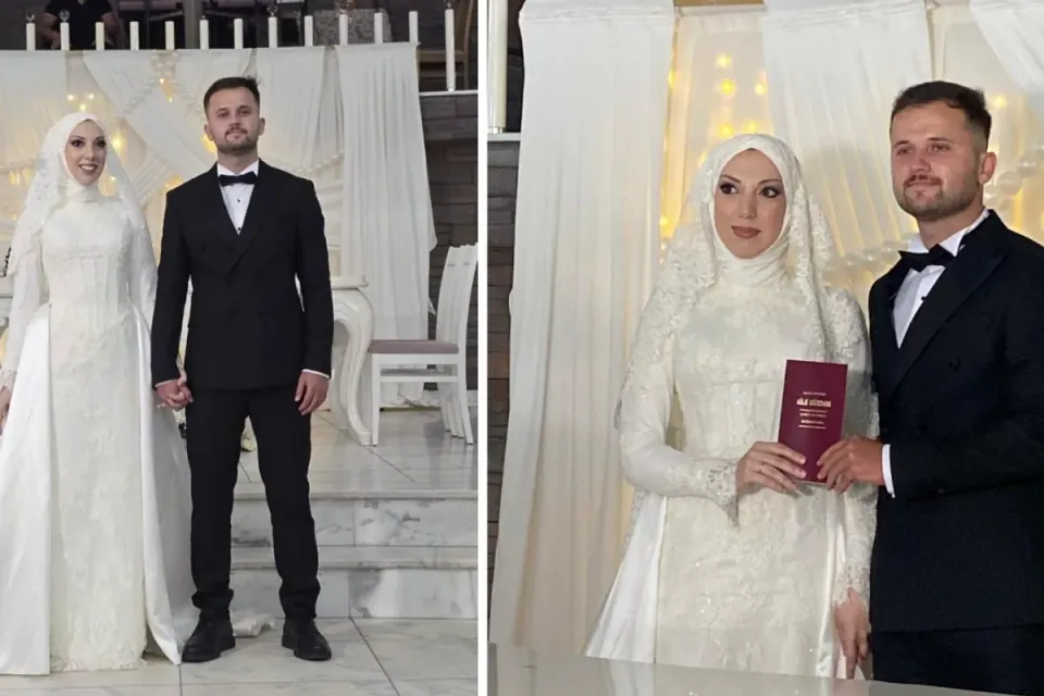 Yalova'nın Gururu Milli Karateciler Elif Hilal Ayar ve Cengiz Öztürk Evlendi görseli