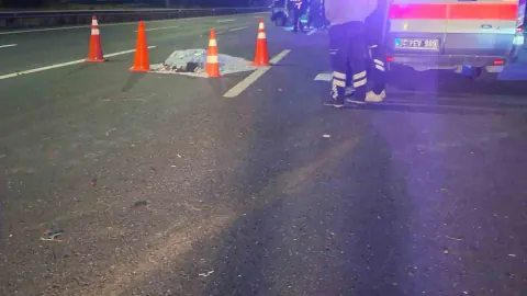 Kuzey Marmara Otoyolunda alkollü şüphesiyle kazaya karışan ticari araç sürücüsü hayatını kaybetti