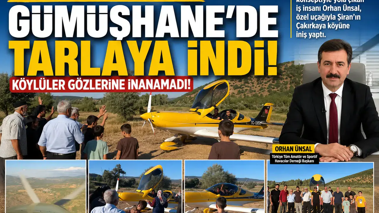 İş İnsanı Orhan Ünsal'dan Sürpriz İniş: Ankara'dan Gümüşhane'ye Hava Taksi İş İnsanı Orhan Ünsal'dan Sürpriz İniş: Ankara'dan Gümüşhane'ye Hava Taksi