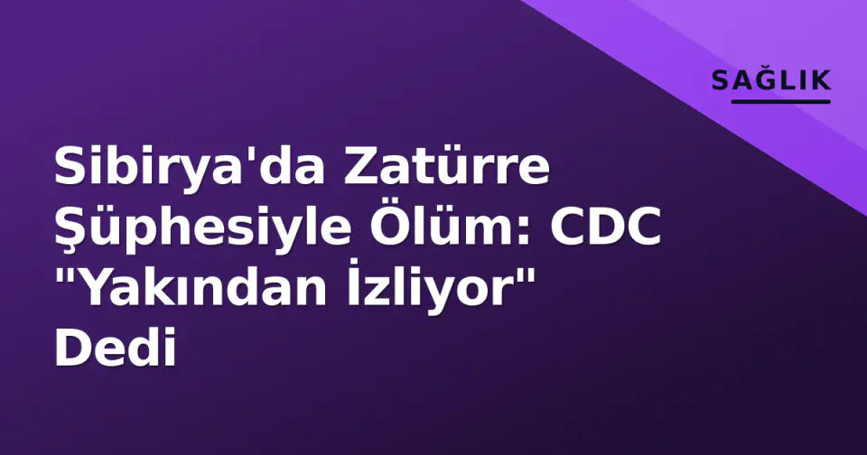 Sibirya'da Zatürre Şüphesiyle Ölüm: CDC "Yakından İzliyor" Dedi görseli
