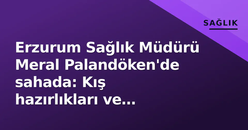 Erzurum Sağlık Müdürü Meral Palandöken'de sahada: Kış hazırlıkları ve personel ihtiyaçları incelendi görseli