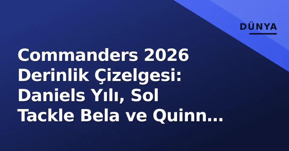 Commanders 2026 Derinlik Çizelgesi: Daniels Yılı, Sol Tackle Bela ve Quinn Savunmasının Sınavı görseli