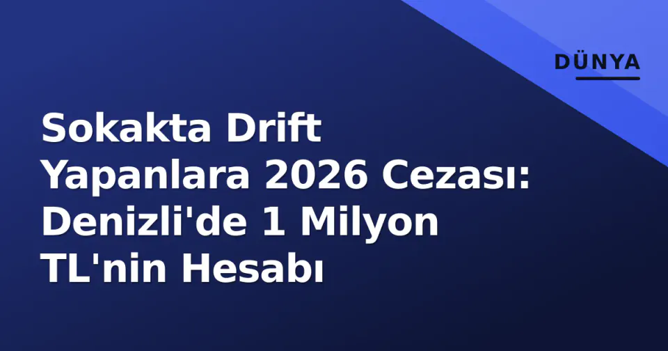 Sokakta Drift Yapanlara 2026 Cezası: Denizli'de 1 Milyon TL'nin Hesabı görseli
