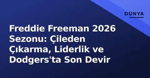 Freddie Freeman 2026 Sezonu: Çileden Çıkarma, Liderlik ve Dodgers'ta Son Devir