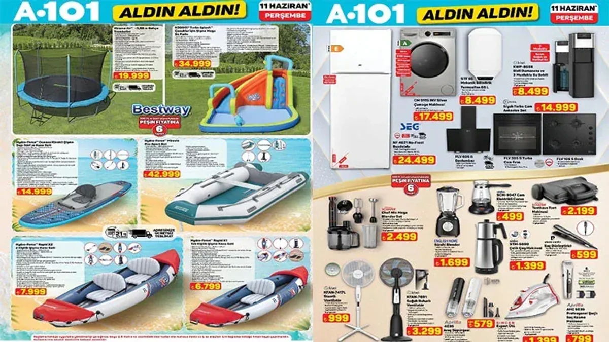 A101'de 11 Haziran'a özel dev kampanya: Yaz ürünleri ve teknoloji fırsatları A101'de 11 Haziran'a özel dev kampanya: Yaz ürünleri ve teknoloji fırsatları