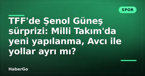 TFF'de Şenol Güneş sürprizi: Milli Takım'da yeni yapılanma, Avcı ile yollar ayrı mı?