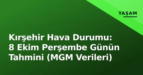 Kırşehir Hava Durumu: 8 Ekim Perşembe Günün Tahmini (MGM Verileri)