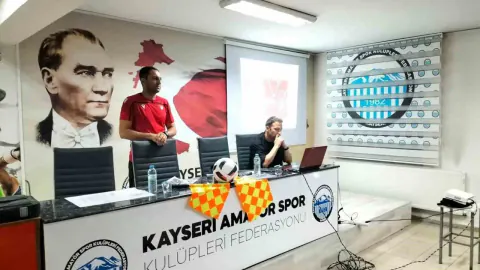 Kayseri amatör lig takımları yeni sezona kural eğitimiyle başladı