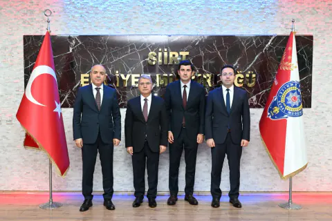 HSK Heyeti Siirt İl Emniyet Müdürü Mehmet Özdemir'i Ziyaret Etti