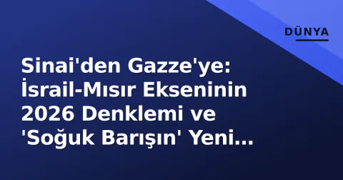 Sinai'den Gazze'ye: İsrail-Mısır Ekseninin 2026 Denklemi ve 'Soğuk Barışın' Yeni Isısı
