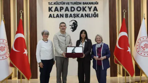 Kapadokya Alan Başkanı Aslanbay, Tuscia Üniversitesi Rektörü Laureti'yi kabul etti