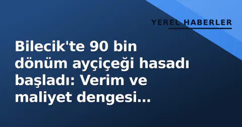 Bilecik'te 90 bin dönüm ayçiçeği hasadı başladı: Verim ve maliyet dengesi tartışılıyor